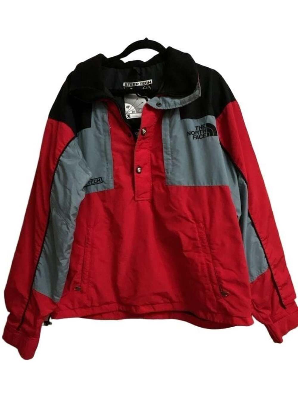 The North Face Steep Tech Pullover Jacket Size L Red Black